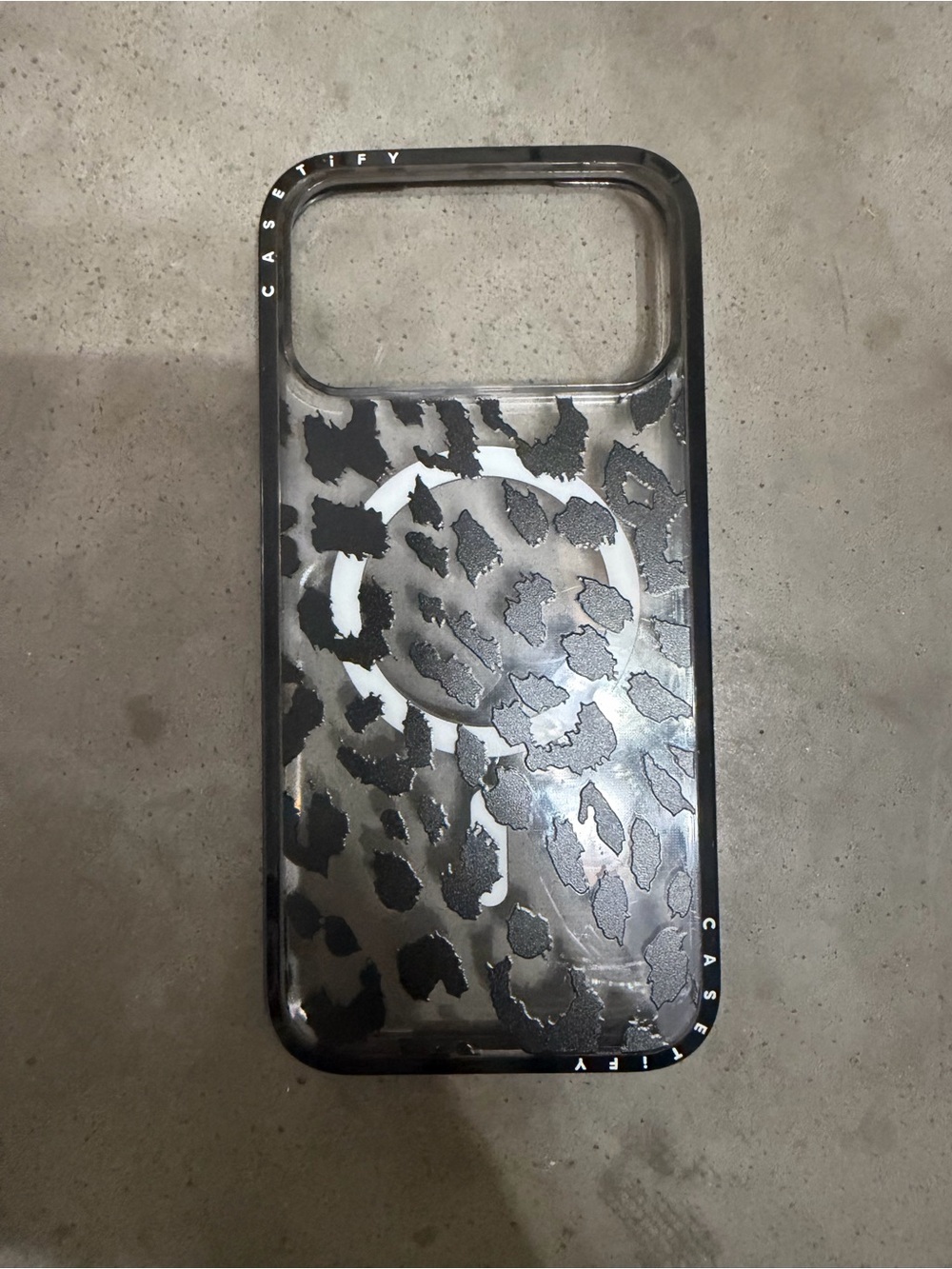 Casetify Black Leopard Clear Phone Case